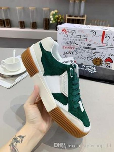 

miami sneakers in calfskin nappa and split-grain leather mens shoes fashion outdoor walking casual shoes lace-up low luxury men shoes, Red;white