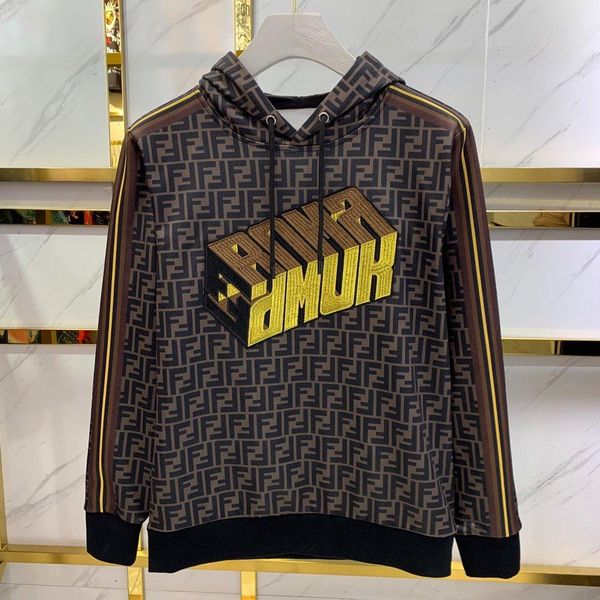 

2020 ff autumn exclusive debut men's designer hoodie sweatshirts cotton round neck blank pullover outdoor hooded, Black;green