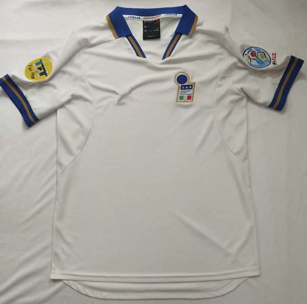 

retro italy soccer jerseys titti pirlo baggio inzaghi del piero cannavaro maldini nesta baresi vieri vintage 1994 96 98 italia classic shirt, Black;yellow