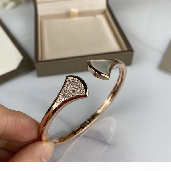 

designe women bracelets s925 silver plated high polished with diamond women elegant bangle gift for women, Black