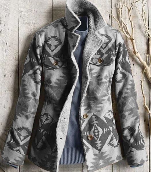 

2019 new printed plush casual long sleeve 2019 new printed plush casual long sleeve coat coat, Black