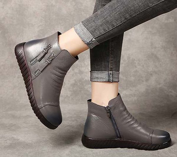 

fashion leather star women shoes woman leather short autumn winter ankle designer fashion brand women boots p205, Black