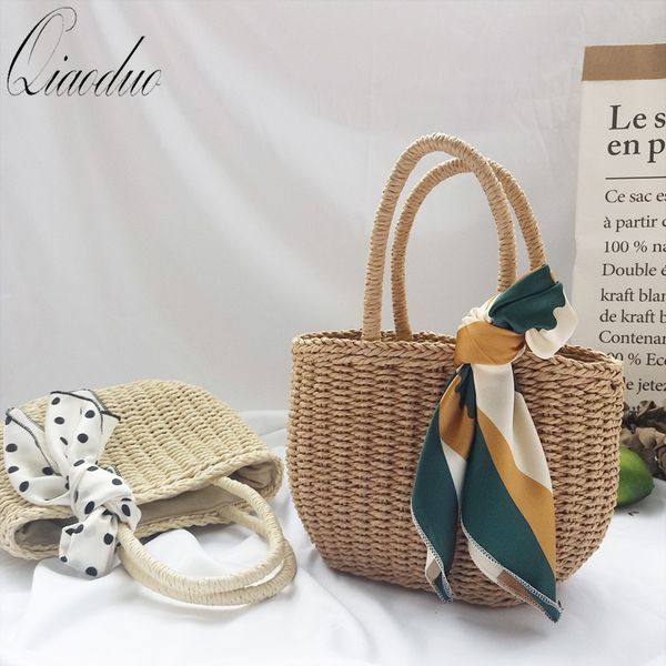 

hand-woven woman's shoulder bag handbag bohemian summer straw beach bag travel shopping female tote opping female tote ce3107