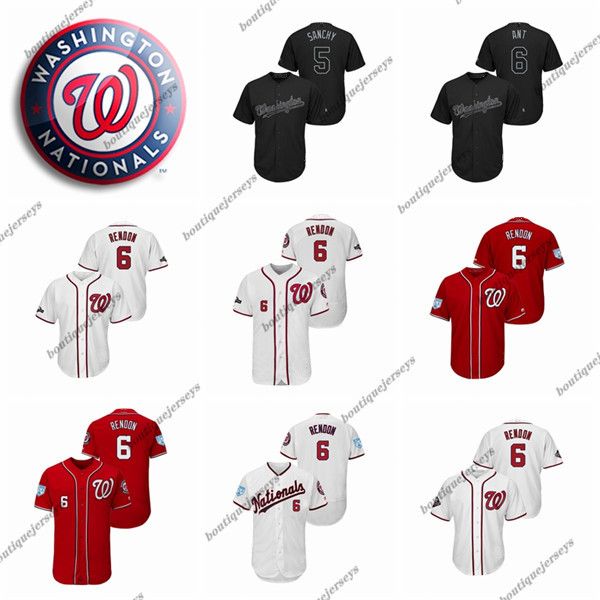 

мужчины женщины молодежь вашингтон подданные 6 энтони рендон 4 дэйв мартинес # 00 home 2020 на заказ трикотажные изделия бейсбола джерси, Blue;black