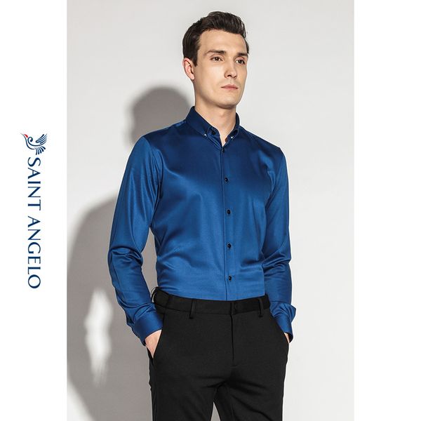 

men's dress shirts [same style in shopping mall] business casual long sleeve shirt for men, White;black