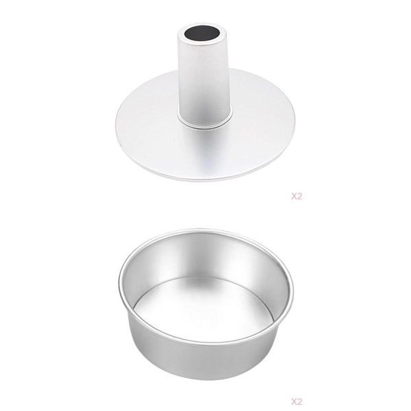 

2 sets 8inch round chiffon cake mold angel food cake pan diy dishwasher-safe