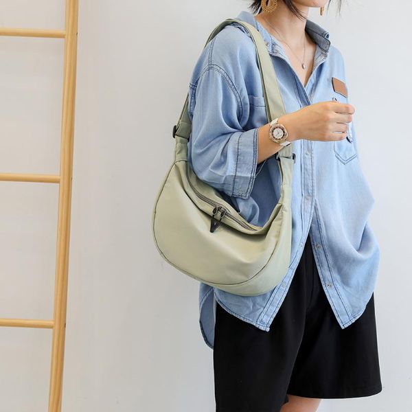 

youth ladies simple versatile bag women canvas shoulder bag large capacity female simple hobo crossbody handbags