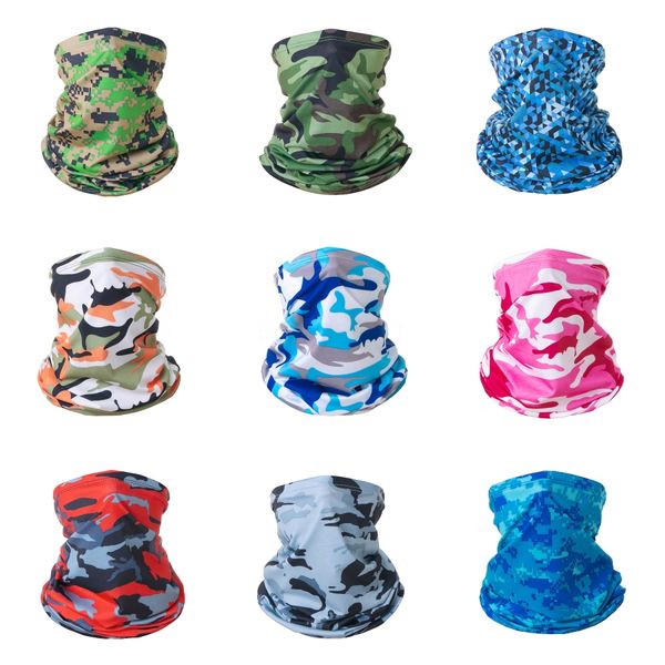 

2020 cycling mask bicycle head scarf camouflage face er magic headband outdoor sports warmer neck masks cosplay accesorios#558#619, Black