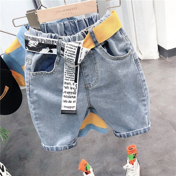 

v5rtz boyskorean-style loose denim ankle-length jeansjeans and jeans 2020 summer small and medium-sized children's baby thin pants crop, Blue