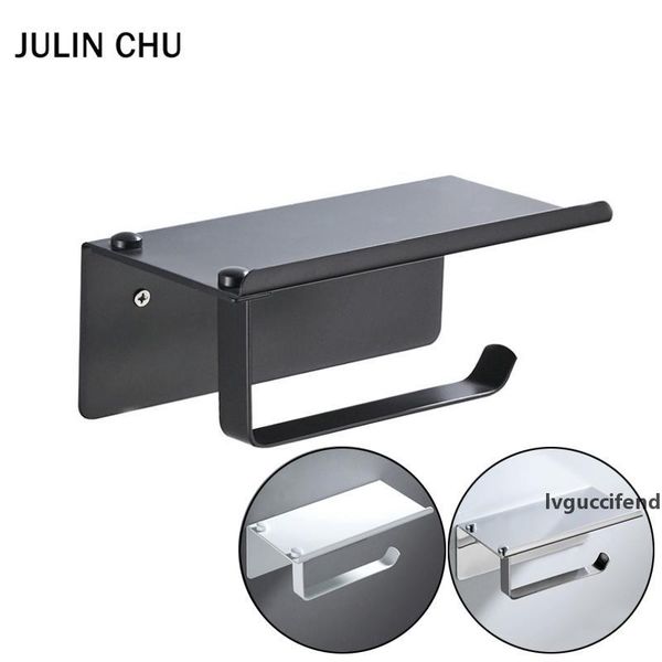 

white toilet paper holders with shelf sliver black wc paper holder 304 stainless steel tissue roll holder for kitchen bathroom t200425
