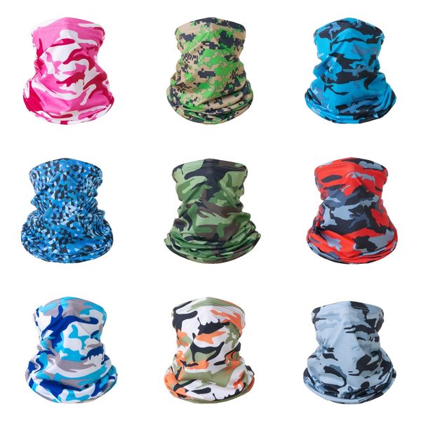 

outdoor camouflage cycling mask sun protection face er magic scarf camo cycling bandana without mask filter 22*3 #274#315, Black