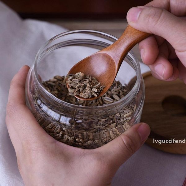 

mini wooden spoon kitchen spice spoon wood sugar tea coffee scoop small short condiment spoons wooden utensils cooking tool