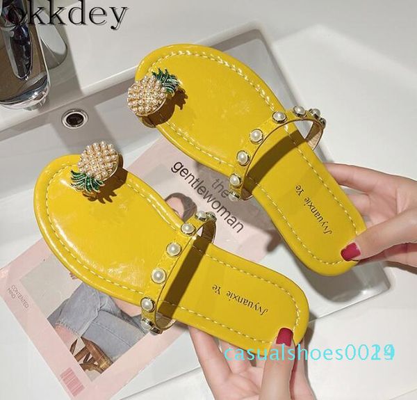 

женщина тапочки new hot 2019 летняя мода solid toe цвета sexy комфортное плоским дном круглый бич женский тапочки c14, Black