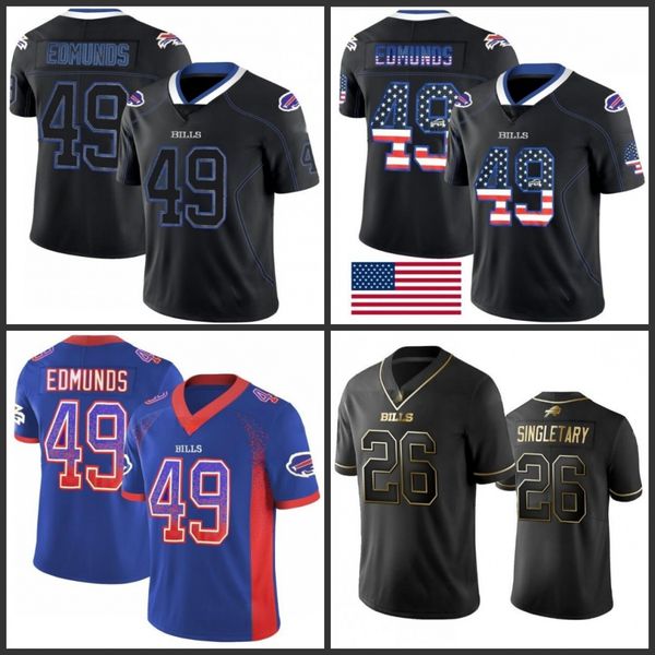 

buffalo bills men #49 tremaine edmunds men's limited women youth jersey, Black;red
