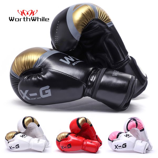 

saferlife worth while kick boxing gloves men women pu karate muay thai guantes de boxeo fight mma sanda training adults kids equipment