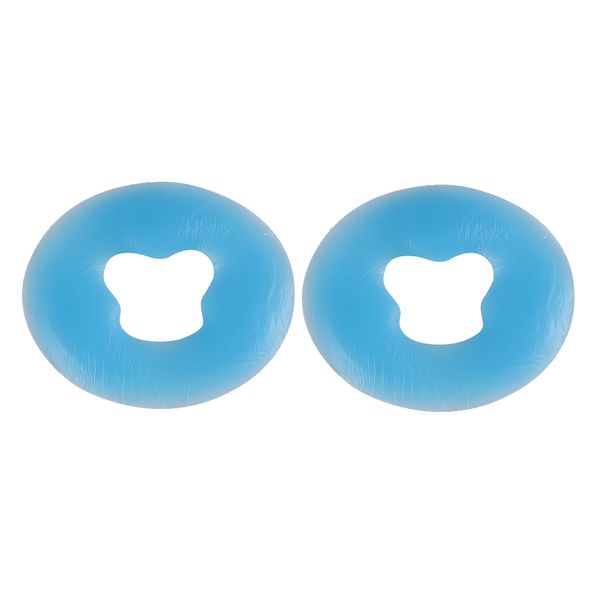 

2x round salon spa massage table bed silicone face care cushion pillow blue