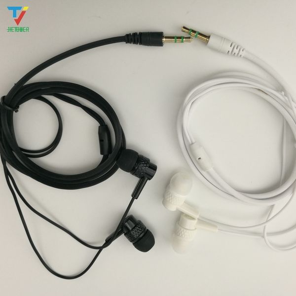 

300pcs in ear milk white black good coarse crude thick line crod cable earphone 1.1 meter good quality soft tpe factory price