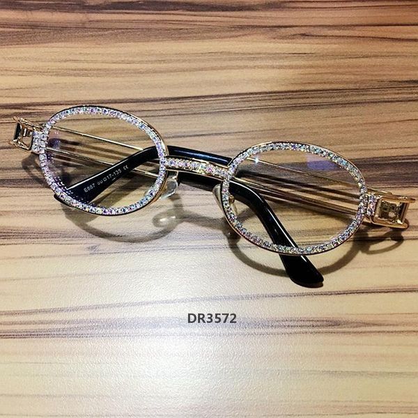 

2019 hip hop retro small round sunglasses women vintage steampunk sun glasses men clear lens rhinestone sunglasses oculos uv400dr3572, White;black