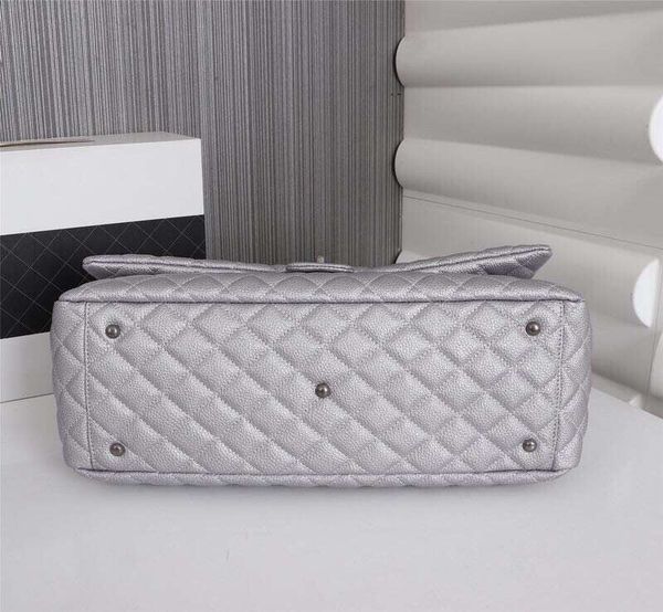 

women large capacity duffel bags 46cm quilted chain shoulder luxury shopping tote purse airport bag weekender traveling bags 44cm