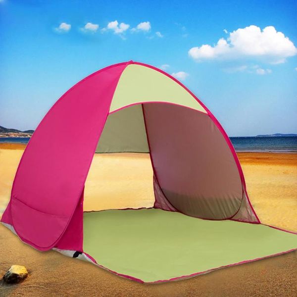 

2-person size quick open beach tent anti uv camping hiking travel awning shelter sunshade beach tent