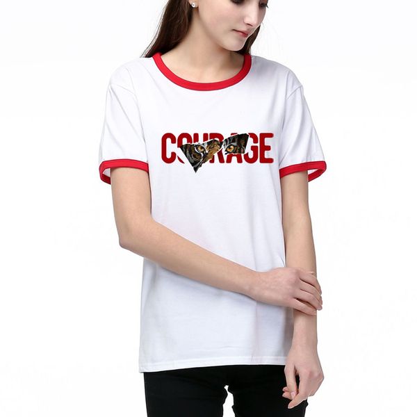 

women designer t shirts summer fashion lady tees breathable short sleeves tiger pattern printed tees shirt short sleeves r, White