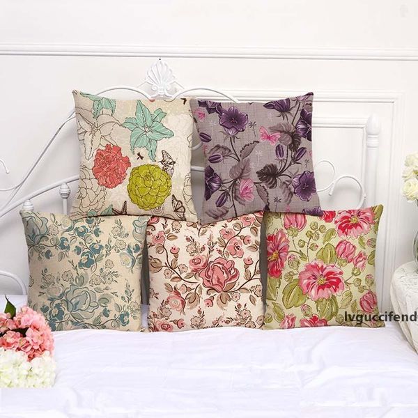 

flower pillowcase bohemian bed plant pillowcover cotton linen ethnic car pillow cover bedroom sofa throw cushion pillow case dropship
