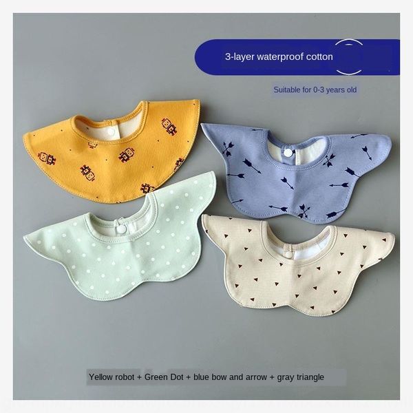 

vmfgg fashionable children's boys' summer bib mouth water cushion circle mouth water towel double-sided scarf bib scarf baby water