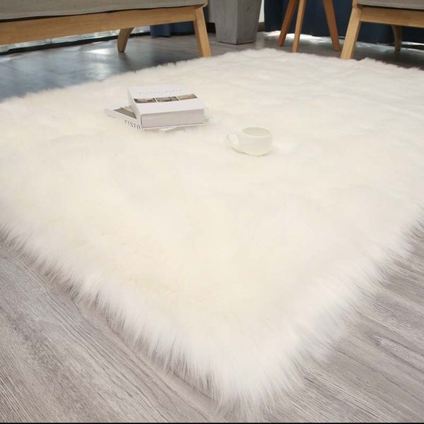 

decorative clothing store window cloth booth plush imitation wool clothing table mat water table mat white