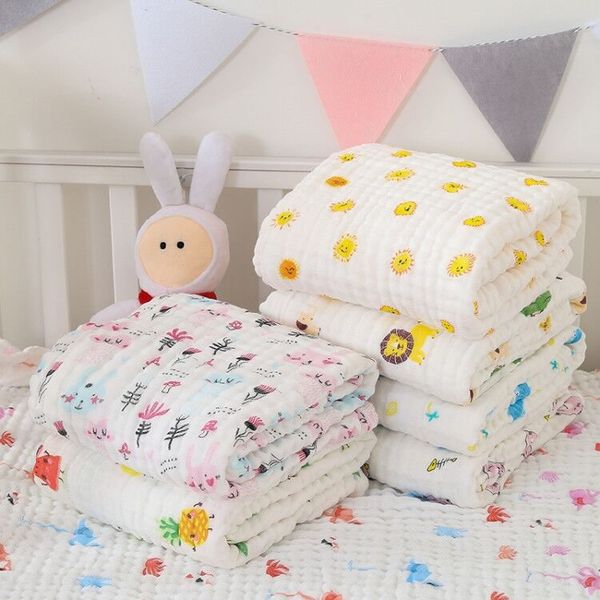 

cotton gauze six-layer children's jacquard quilt bath towel absorbent pleated jacquard children's quilt bath towel