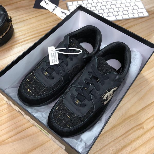 

new14 high-end ladies casual shoes fashion wild ladies sports shoes outdoor comfortable travel shoes original box packaging fast delivery, Black