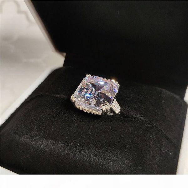 

s dove egg big white z cz diamond luxury jewelry 925 sterling silver astie type promise eternity women wedding party band ring gift, Slivery;golden