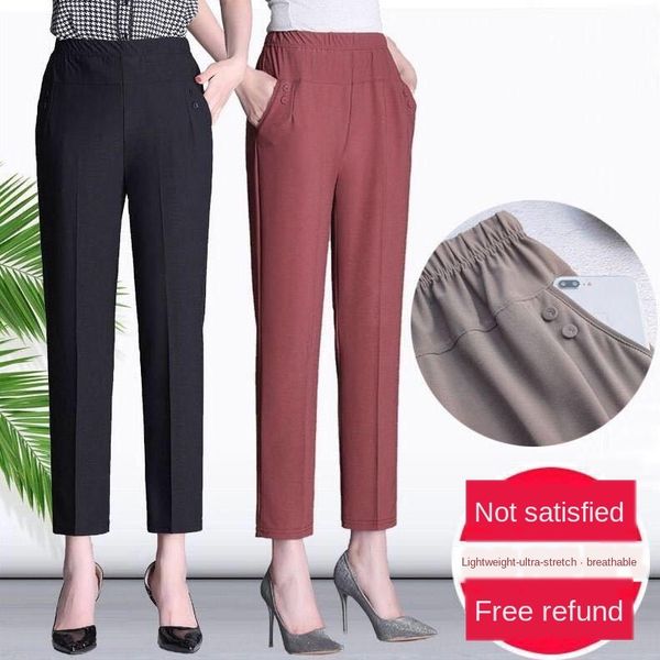 

покупка группы 2019 весной и осенью новая карманная мама брюки и брюки брюк случайных брюки щиколоток, Black