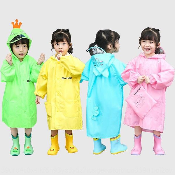 

hlcr4 children's creative thickened raincoat for boys and girls kindergarten children's garden student rainco creative thickened r, Red;brown