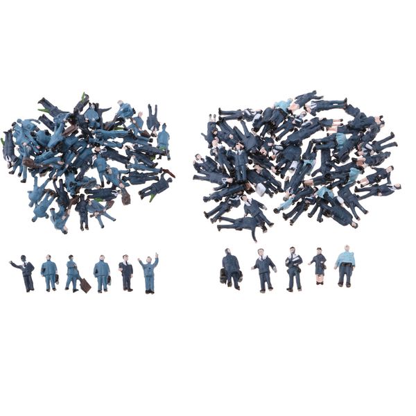 

112pcs worker multicolor figure models n railroad landscape decor