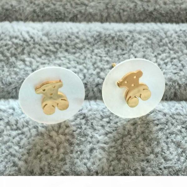 

sell 316l stainless steel gold silver rose cute girls stud earring deluxe women drop earrings fashion jewelry wholesale, Slivery;golden