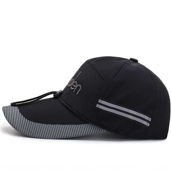 

lfbdn fishing men's outdoor lengthened brim cap reflective strip windproof rope fisherman sunscreen hat reflective strip sunscreen hat, Blue;gray