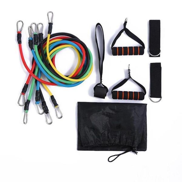 

11pcs/set pull rope fitness exercises resistance bands tubes pedal excerciser body training workout yoga crossfit equipments