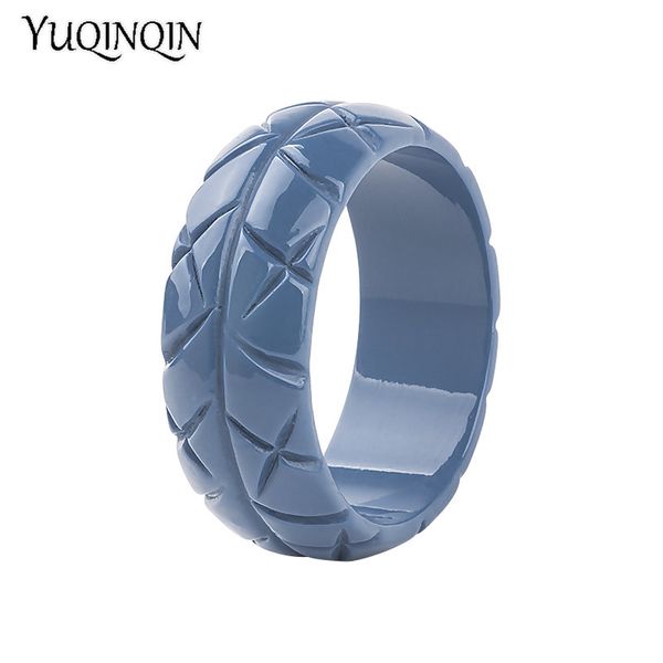 

trendy resin cuff engraved bracelets bangles women new fashion acrylic round wide bracelet female charm wedding jewelry girls, Black