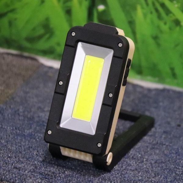

portable lanterns led cob rechargeable magnetic foldable inspection lamp 4 modes work light strong magnet emergency camping jq