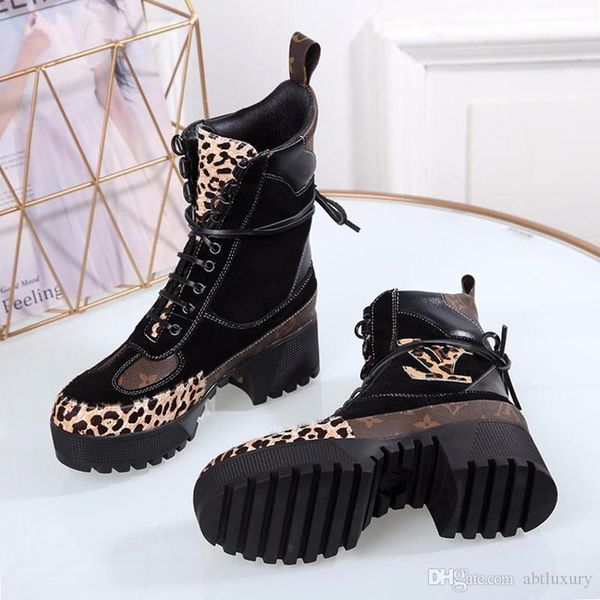 

laureate platform desert boot women shoes chaussures de femme luxury womens shoes fashion type luxury style bottes femmes with box fast ship, Black