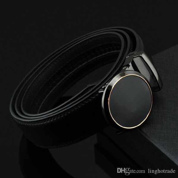 

belt leather big buckle men belt automatic buckle belts fashion men genuine leather belts, Black;brown