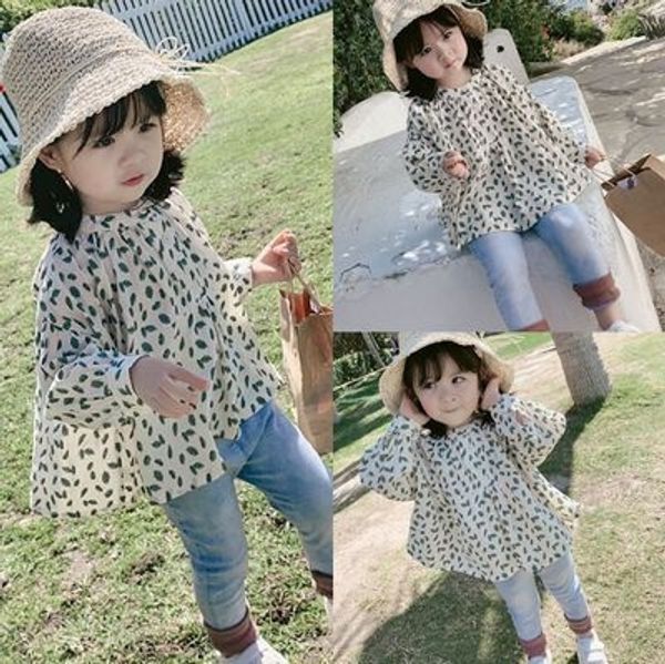 

summer girl leaf doll children's sweet a baby children's wear shirt doll shirt, White;black