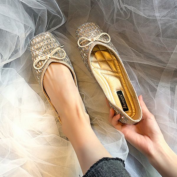 

autumn style women's new evening shoes all over the net red beans women's flat-soled shoes fashion shoes