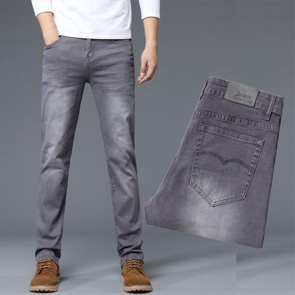 

new arrivals men's fashion straight jeans slim casual trousers skinny black denim pants, Blue