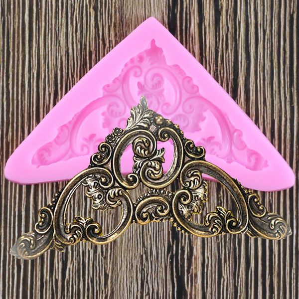 

diy baroque scroll relief silicone mold fondant chocolate candy mold cake decorating tools kitchen baking tools polymer clay
