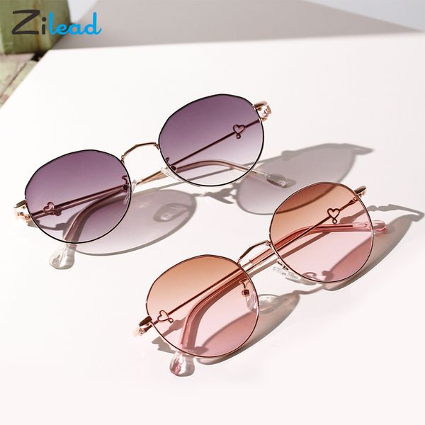 

zilead sunglasses metal frame little heart shape ultra light retro comfortable uv400 characteristic hinge for women, White;black
