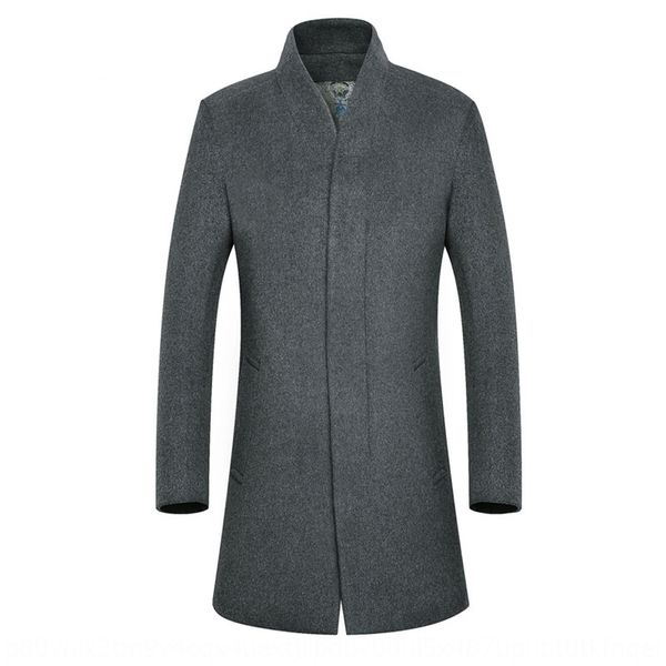 

glayv зимнего мужской траншеи средней длина ветровка пальто небольшой стенд воротник зимнего мужской траншею средней длина ветровка пальто ш, Black