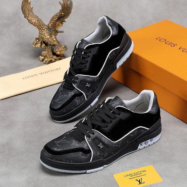 

luxury men shoes fashion with box sports shoes running breathable casual outdoors athletic chaussures pour hommes trainer sneaker mens shoes, Black