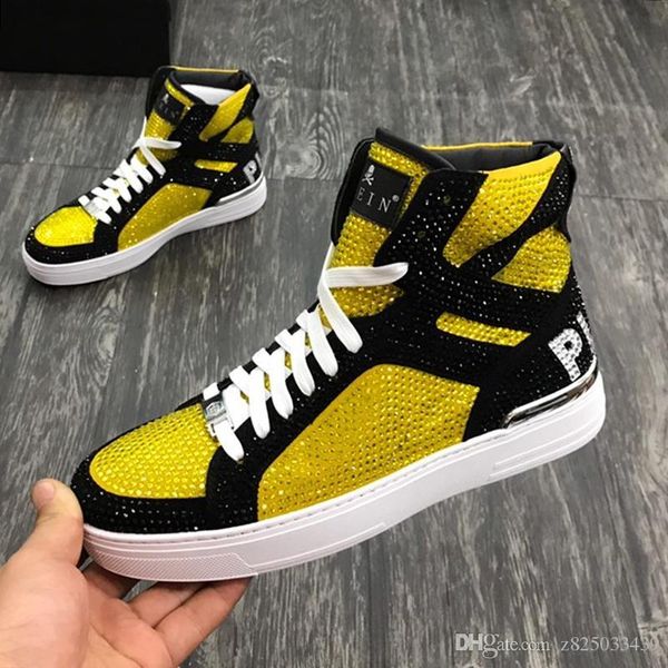 

new mens shoes casual style with box flats breathable 2020 fashion sneakers mens shoes luxury chaussures pour hommes money beast hi -top