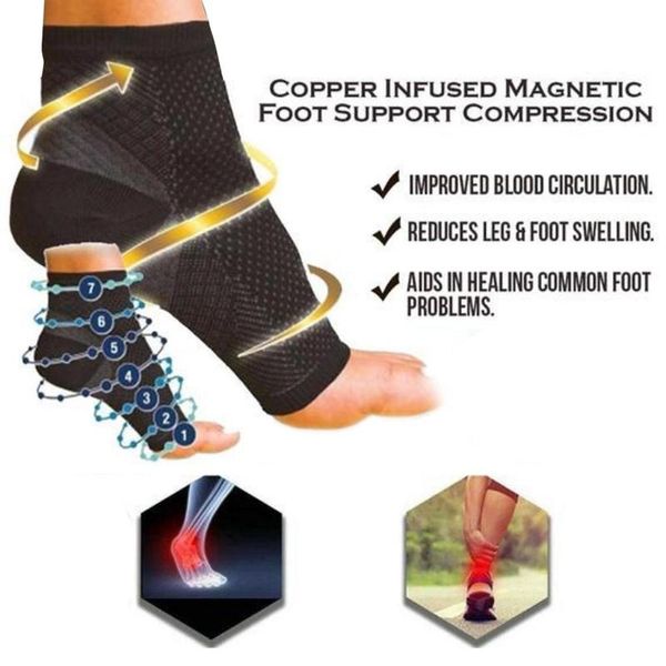 

ankle support outdoor sports foot anti fatigue compression sleeve badminton basketball football taekwondo fitness heel protector, Blue;black